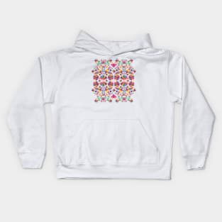 Otomi Pattern Birds Flowers Mexican Kids Hoodie